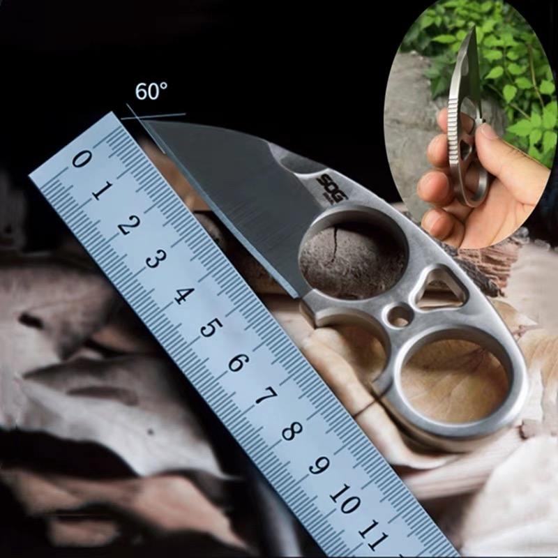 美国SOG索格指环刀JB01户外EDC不锈钢求生颈挂小直刀迷你防身工具