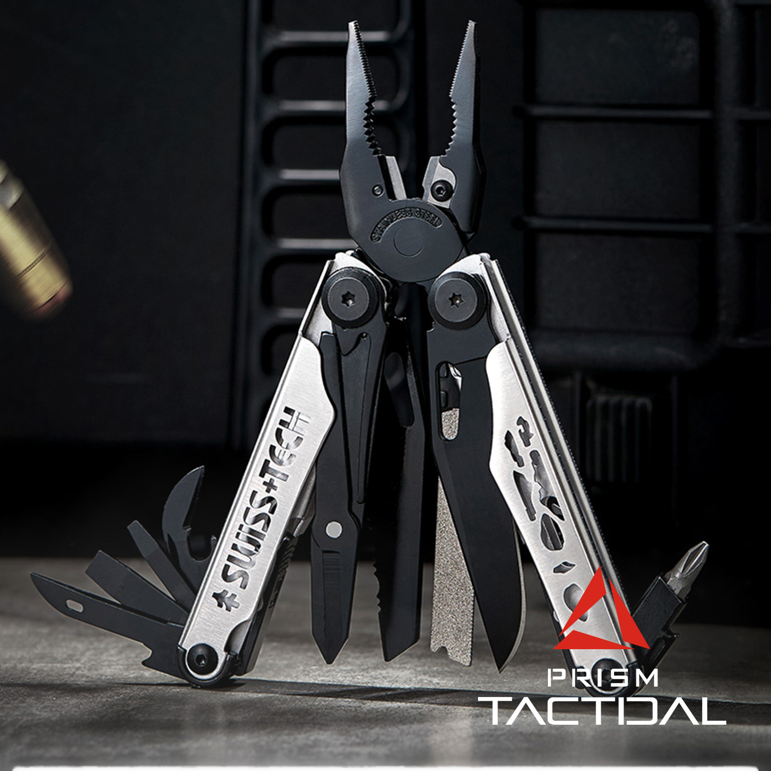 瑞士科技多功能钳子户外折叠剪刀组合工具钳随身应急野外生存装备