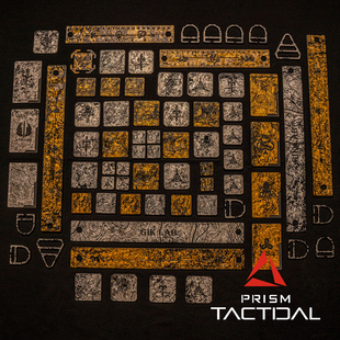 极其氪金LAB 纯金银箔碳纤维锻造纹镀膜士气章魔术贴