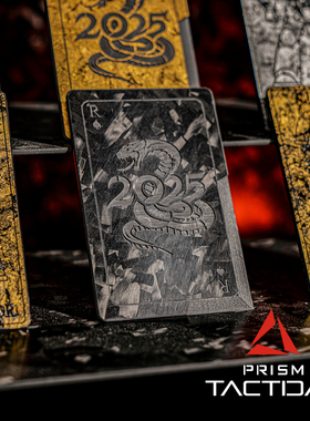 极其氪金LAB&罗刹 2025蛇年黑标刀卡 碳纤维刀卡魔术贴士气章