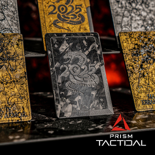 极其氪金LAB&罗刹 碳纤维刀卡魔术贴士气章 2025蛇年黑标刀卡