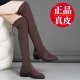 高档棕色长靴女粗跟胖妹妹瘦瘦靴子弹力长筒过膝靴中跟百搭不掉筒