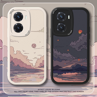 云海昼夜适用vivoy200手机壳y52s防摔全包y77e风景画y35m情侣y52s简约y76s文艺套y31s日系y53s创意硅胶y3个性
