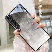 金箔水墨适用魅族21pro手机壳20新款 气质保护套潮 20紫色ins风网红高端时尚 系列超薄个性 创意女玻璃全包MEIZU