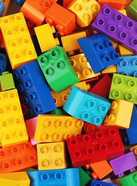 大颗粒积木儿童男孩女孩动脑益智力拼装模型城堡宝宝兼容拼插玩具