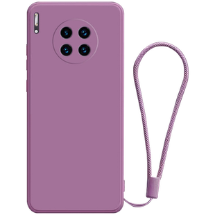 适用于华为mate30手机壳防摔mate30pro新款epro液态硅胶女款樱花紫手绳2024新色5g保护套meta简约男纯色外壳