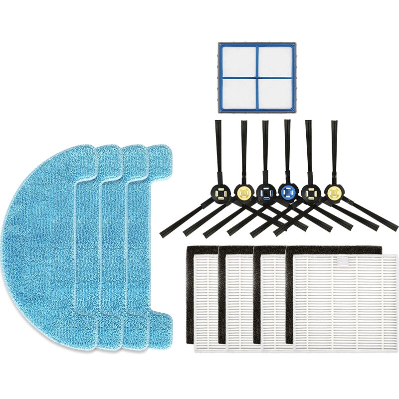 适配科沃斯扫地机器人配件DF45/DF43/DF46初效过滤网拖布边刷抹布