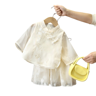 女童夏装连衣裙儿童春夏季薄款汉服裙子宝宝中国风套装裙子新中式