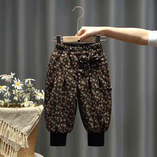 女宝宝洋气外穿棉裤 女童加绒裤 加厚保暖束脚长裤 儿童韩版 潮 子冬装