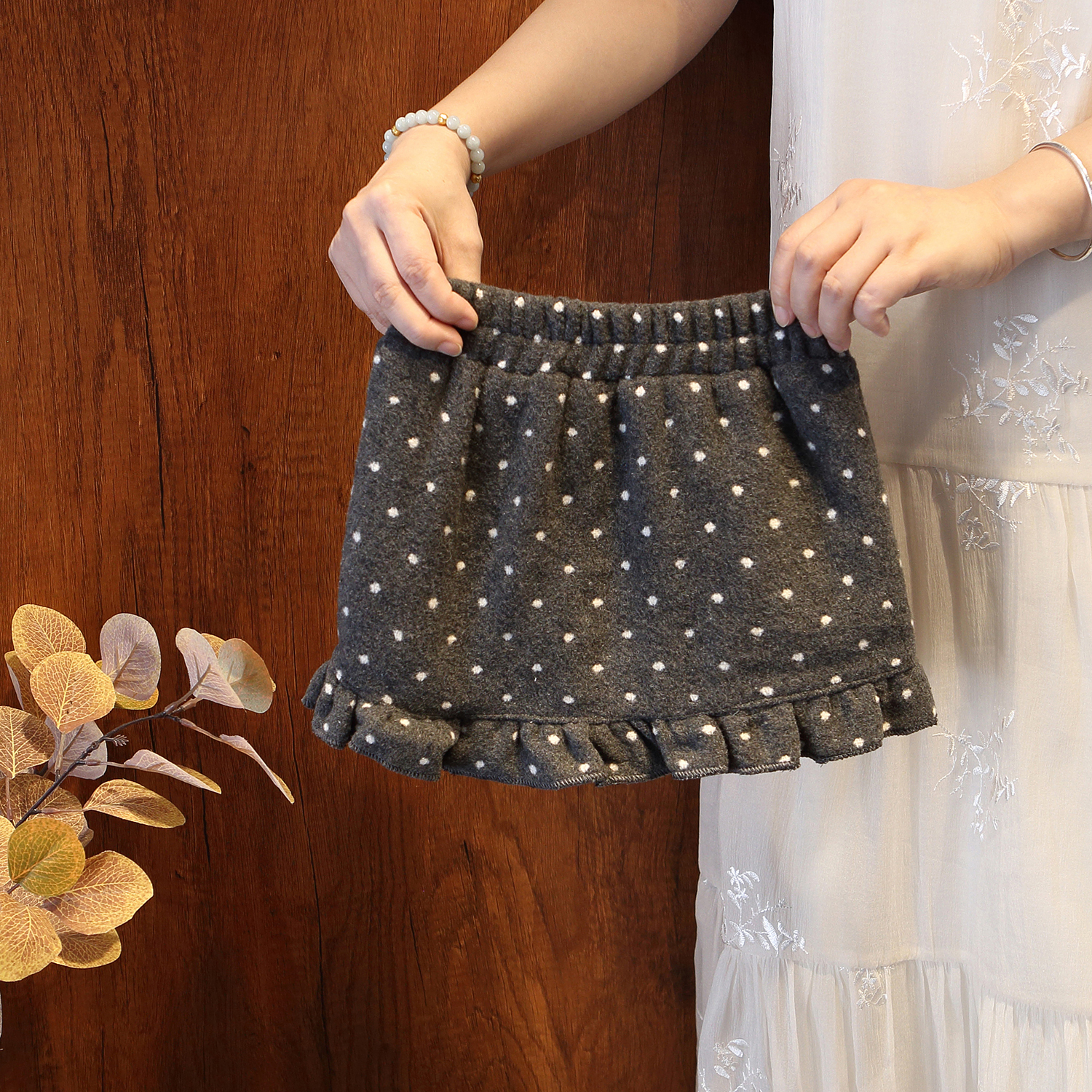 女童半身裙2025秋装新款儿童韩版波点百褶裙宝宝洋气防走光半身裙