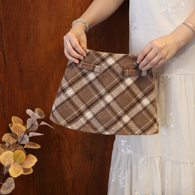女童格子半身裙秋冬2025新款儿童洋气时髦百搭裙子宝宝毛呢短裙潮