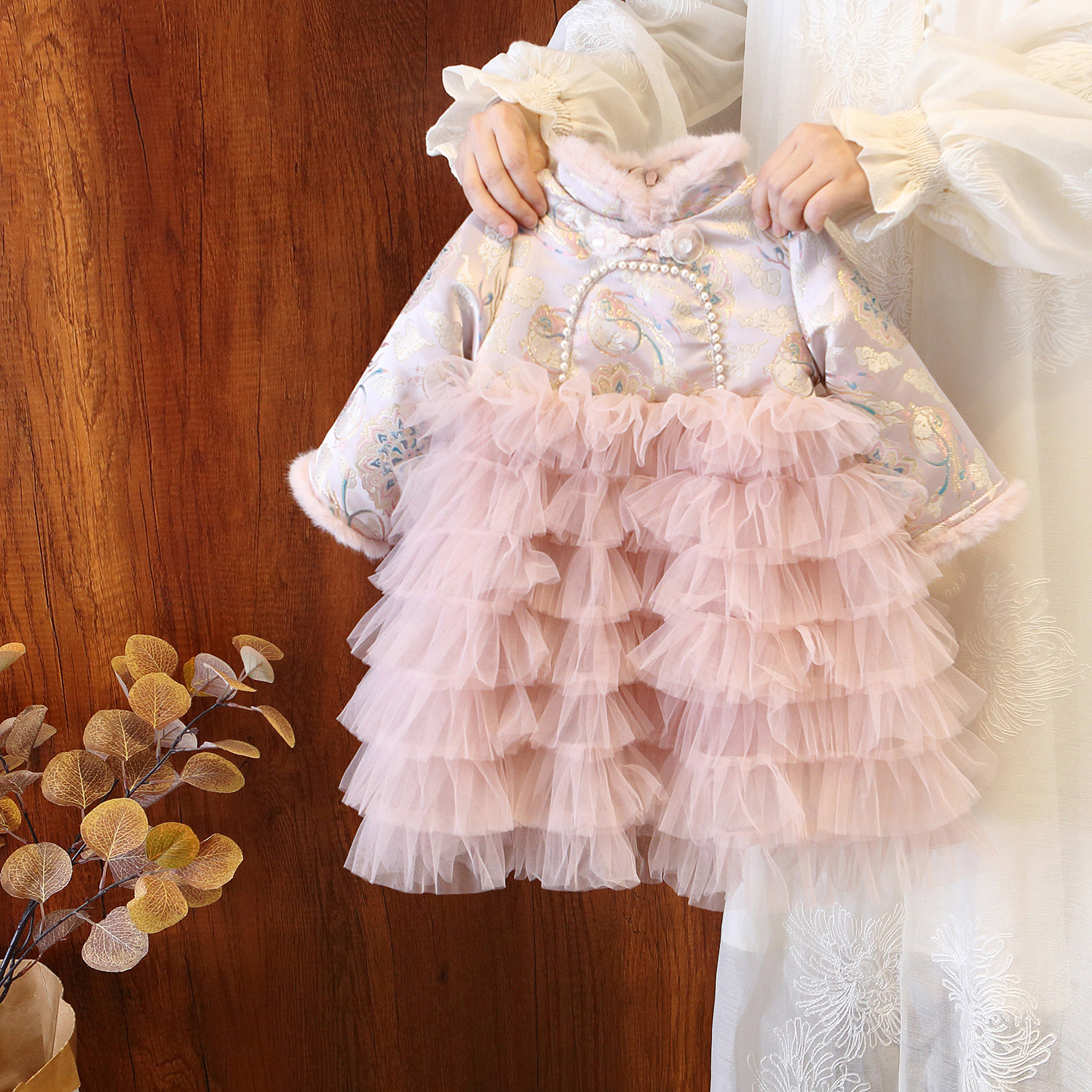 女宝宝冬装汉服裙子2025新款女童新年拜年服女孩洋气生日礼服裙,童装/婴儿装/亲子装,连衣裙,淘宝优惠券,粉丝福利购,淘宝优惠卷