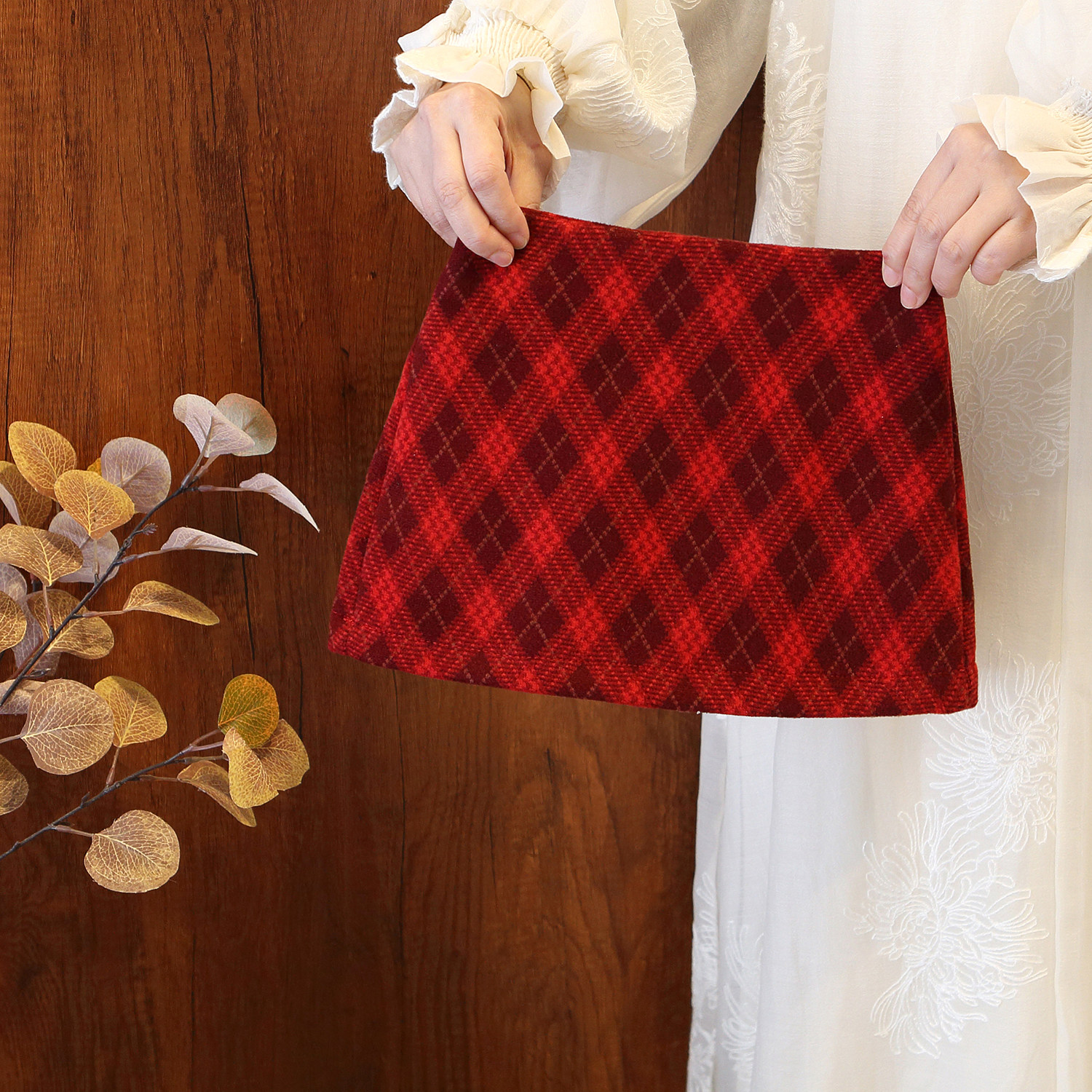 女童冬季新款复古格纹半身裙女高腰A字毛呢短裙学院风加绒裙子潮,童装/婴儿装/亲子装,半身裙,淘宝优惠券,粉丝福利购,淘宝优惠卷