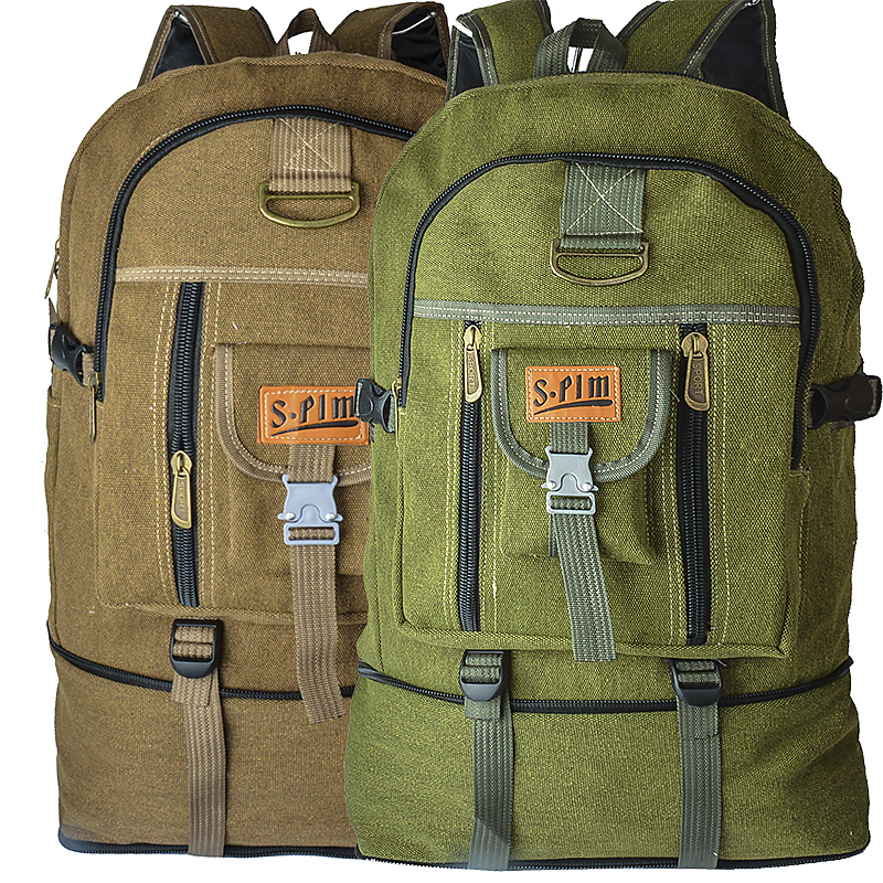 韩版超大容量双肩帆布包 电脑包 旅行背包男女潮包80L大号登山包