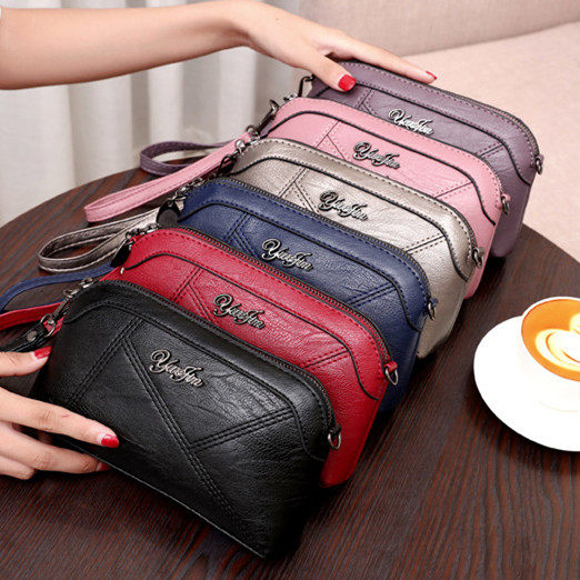 上新小包包女2020新款韩版时尚妈妈斜挎包手拿包软皮单肩中年女包