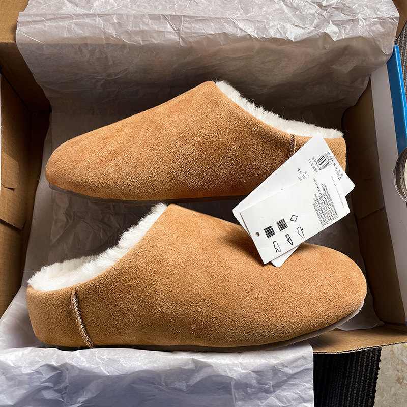 勃肯棉鞋女冬季新款懒人一脚蹬包头棉拖外穿加绒保暖半拖雪地靴潮,女鞋,包头拖,淘宝优惠券,粉丝福利购,淘宝优惠卷