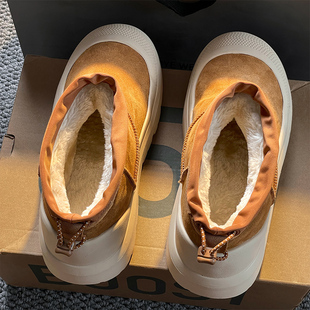 男士厚底彩壳塔/斯曼雪地靴2025冬季新款加绒户外抗寒保暖棉鞋女