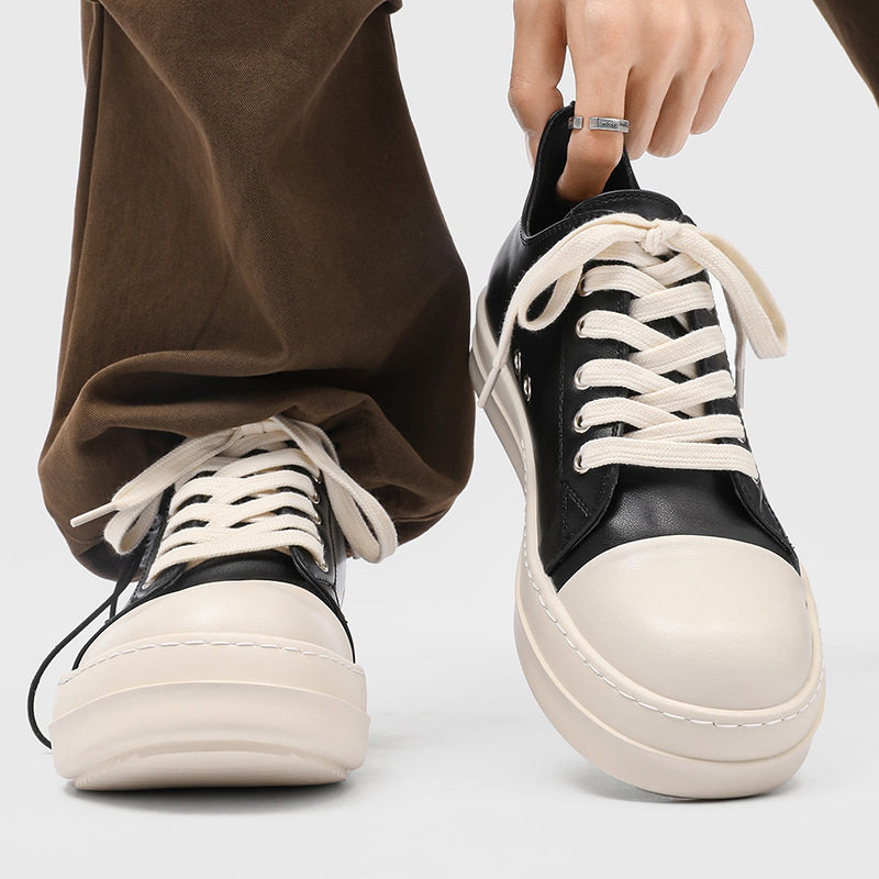 【高品质】大头帆布男款2026新款厚底时尚内增高通勤百搭休闲板鞋,流行男鞋,休闲板鞋,淘宝优惠券,粉丝福利购,淘宝优惠卷