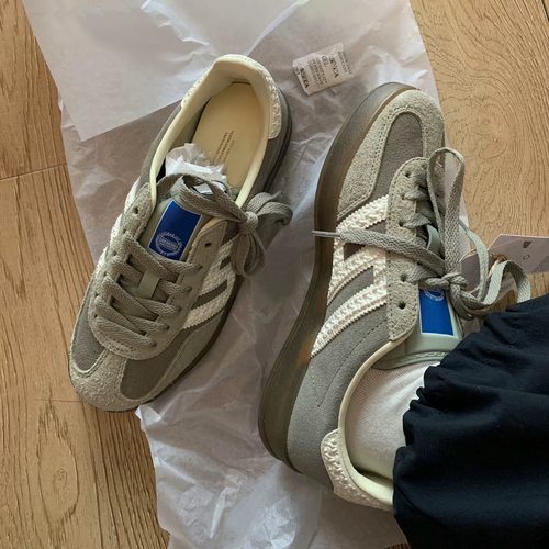 德国正品官网灰色德训鞋男女款2025新款夏季低帮平底百搭休闲板鞋