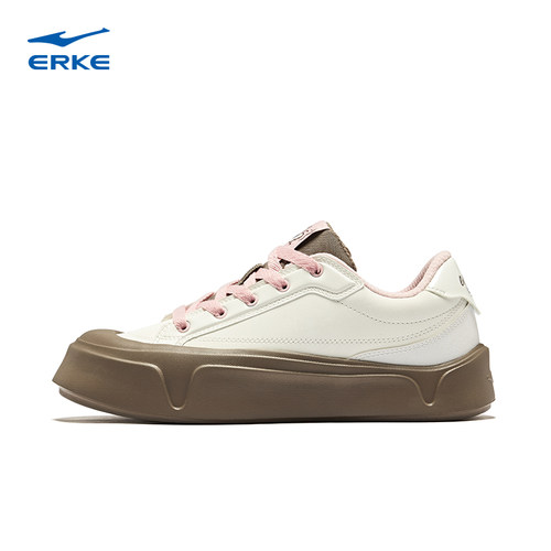 青黛鸿星尔克女板鞋2025春季新款鞋子厚底增高休闲鞋女低帮运动鞋