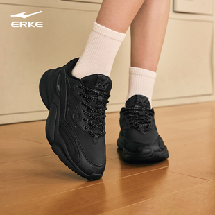 晓光鸿星尔克女鞋休闲鞋2025春秋新款运动鞋子女士复古潮流增高鞋