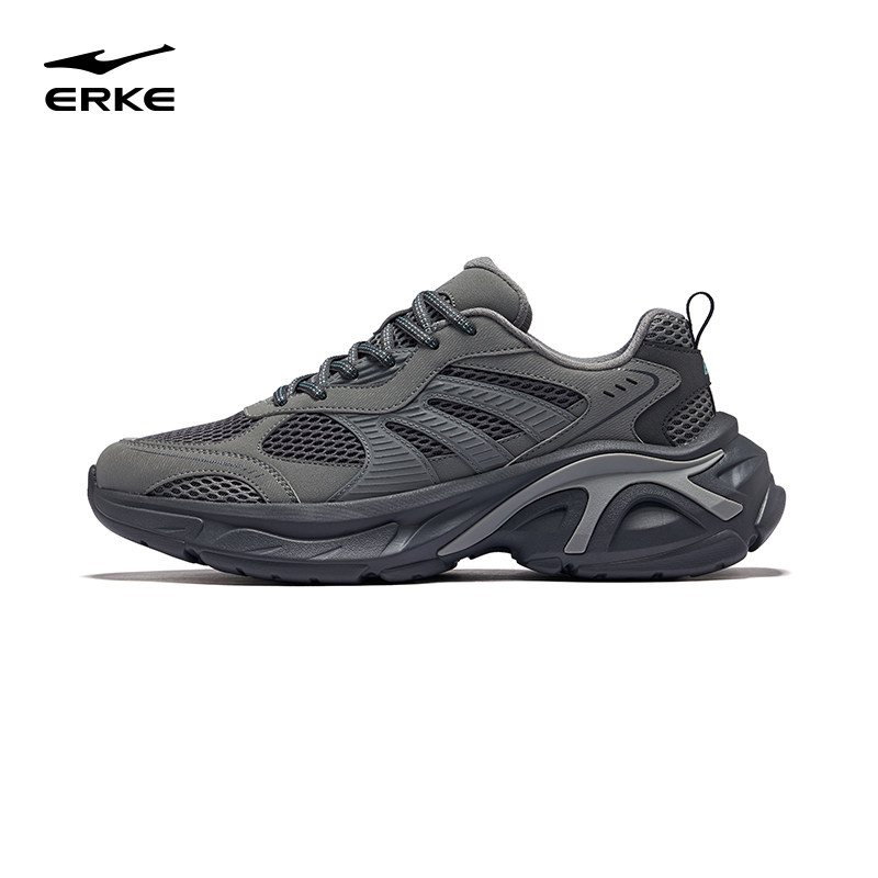 鸿星尔克日初3运动鞋春季新款男鞋网面透气老爹鞋厚底增高休闲鞋