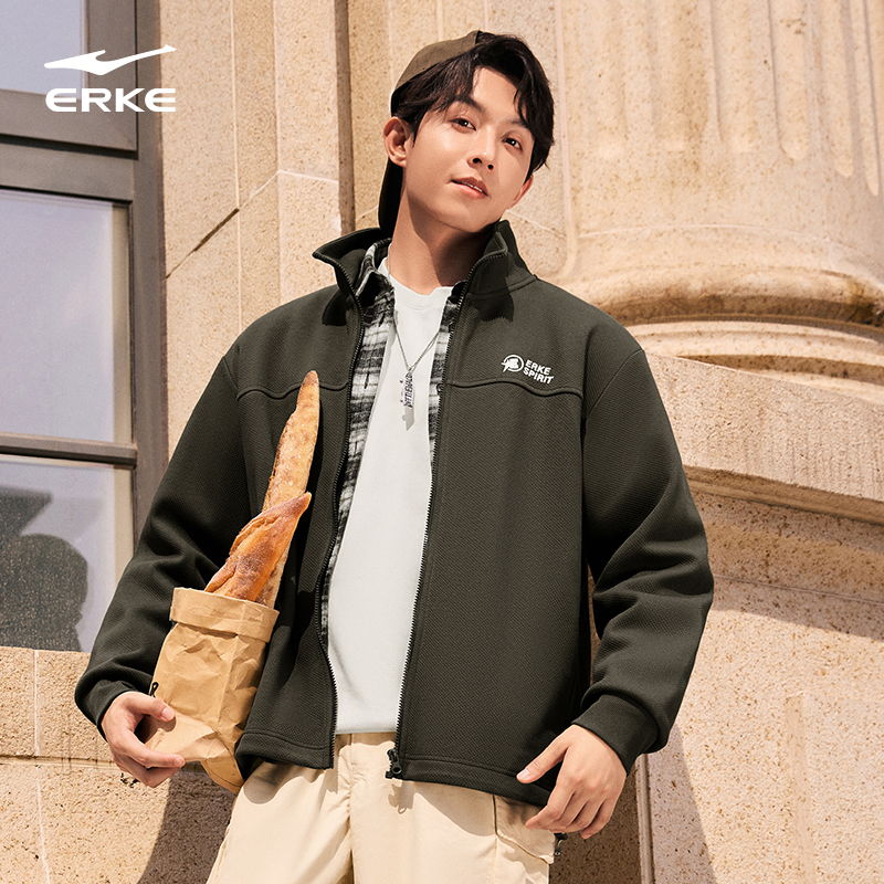 erke/鸿星尔克加绒外套男