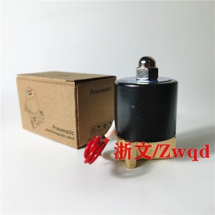 2W040 24V 220V 浙文 12V 10铜体疏水电磁阀 气阀油阀3分