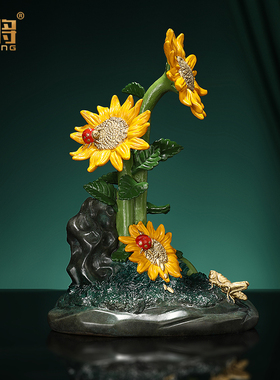 北将黄铜桌面摆件客厅礼盒装礼品