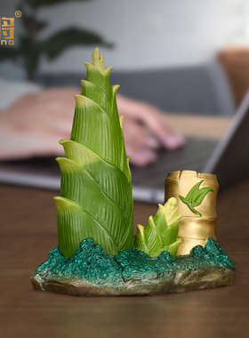 北将黄铜祝福新中式办公摆件