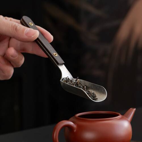 新款纯钛茶勺茶匙茶铲茶则取茶叶勺子夹子镊子分茶勺子泡茶工具