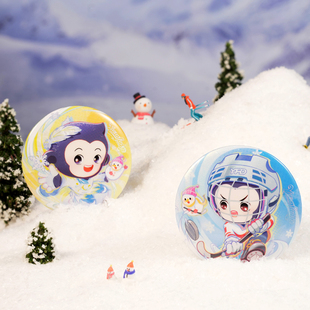 【猿辅导官方旗舰店】「逐梦冰雪」小猿徽章双面吧唧挂件冬奥花滑