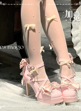 二团全款加冕礼芝士芒芒物语lolita蝴蝶结高跟lo鞋防水台女鞋花嫁