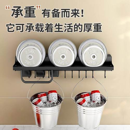 新款直销厨房黑色免打孔刀架壁挂式调味架筷子筒家用厨具用品收纳