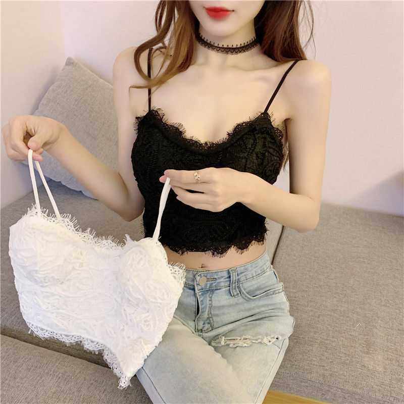 新款直销性感法式蕾丝小吊带裹胸背心带胸垫少女内搭文胸网红抹胸,女士内衣/男士内衣/家居服,抹胸,淘宝优惠券,粉丝福利购,淘宝优惠卷