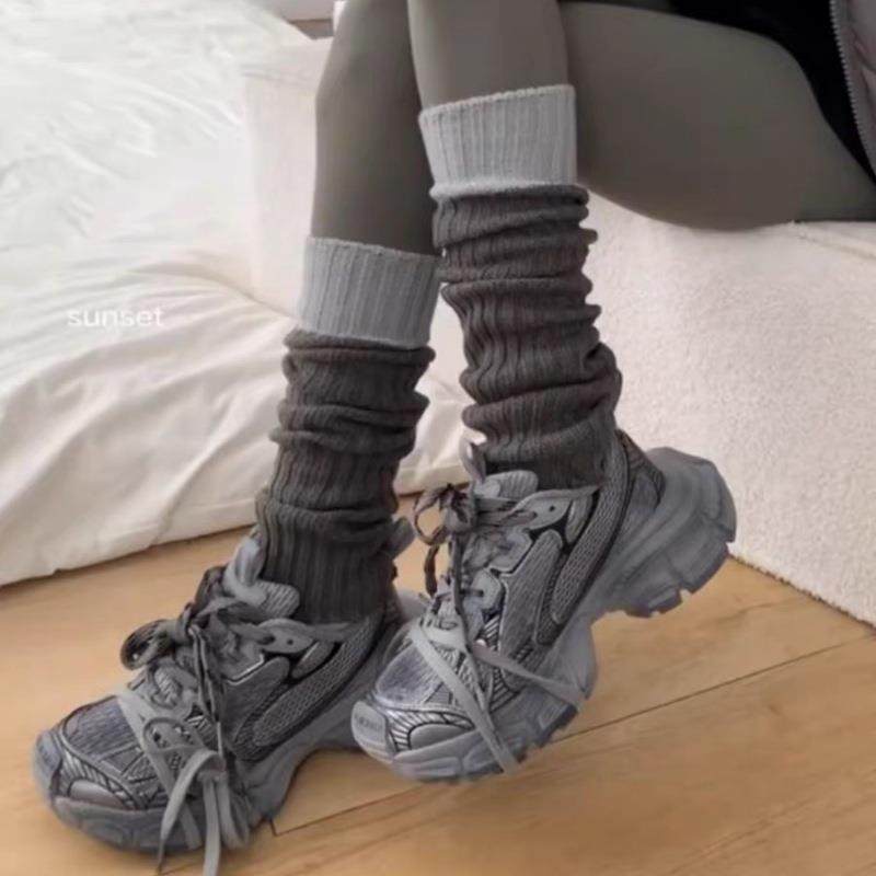 新款直销针织袜套春秋毛线撞色拼接腿套网红百搭小腿袜套保暖羊毛,女士内衣/男士内衣/家居服,短袜,淘宝优惠券,粉丝福利购,淘宝优惠卷