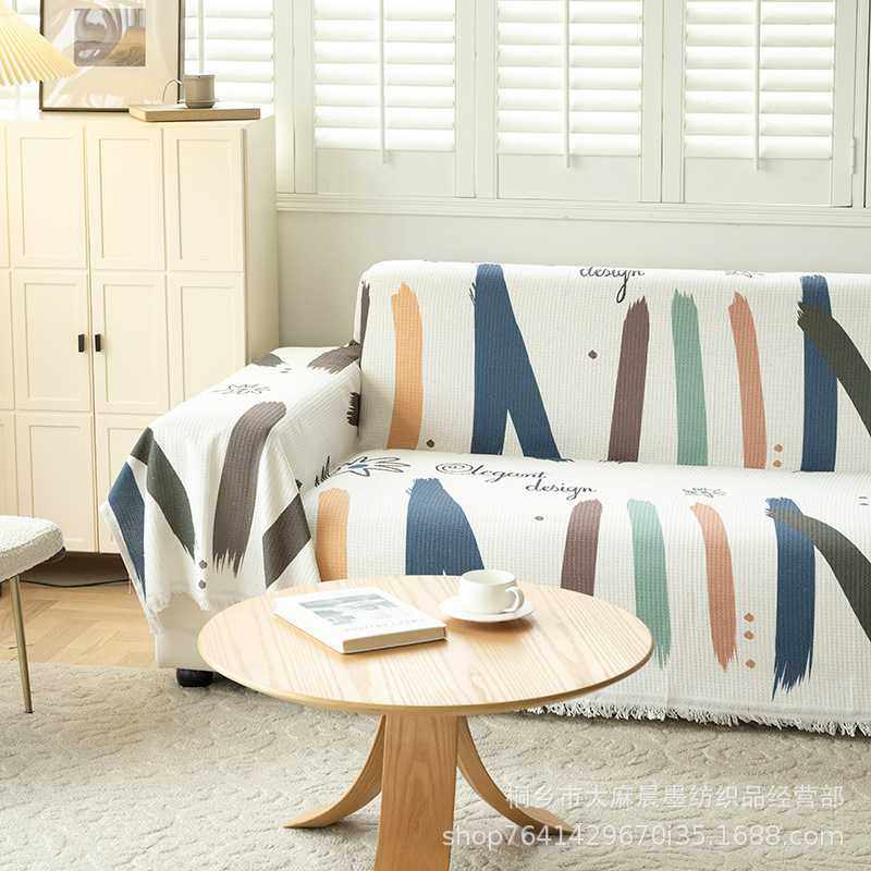 新款直销ins风沙发巾全盖布简约沙发垫毯子全包多功能盖巾四季通