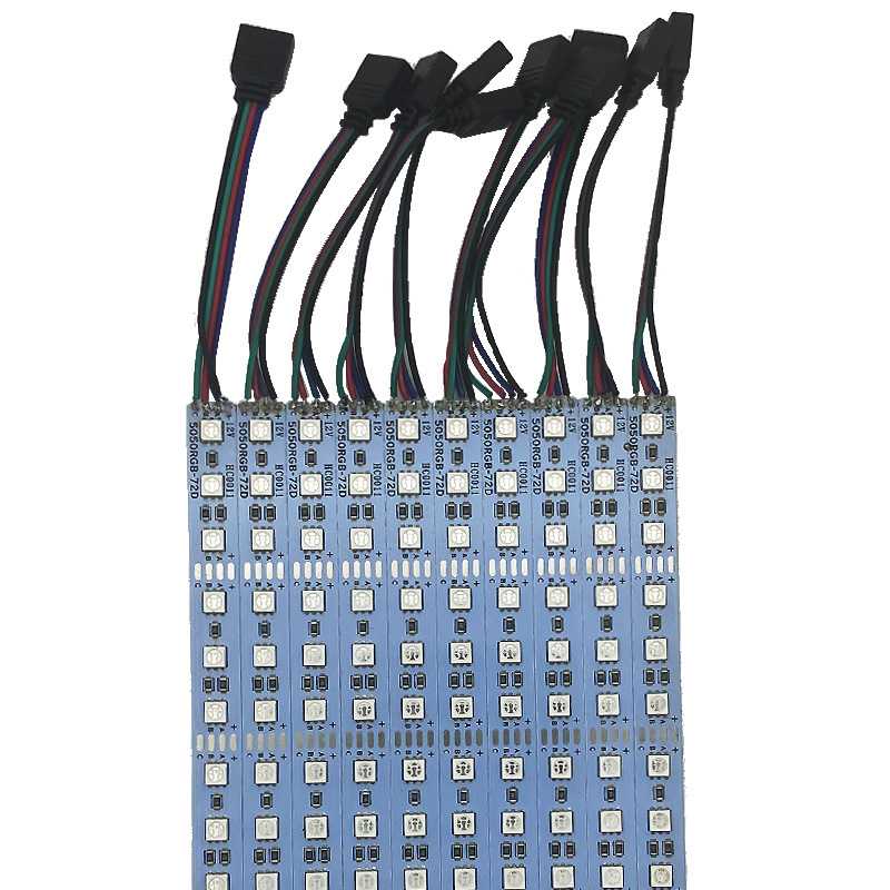 新款直销LED硬灯条5050RGB60/72灯低压12V柜台灯KTV氛围灯灯带12V