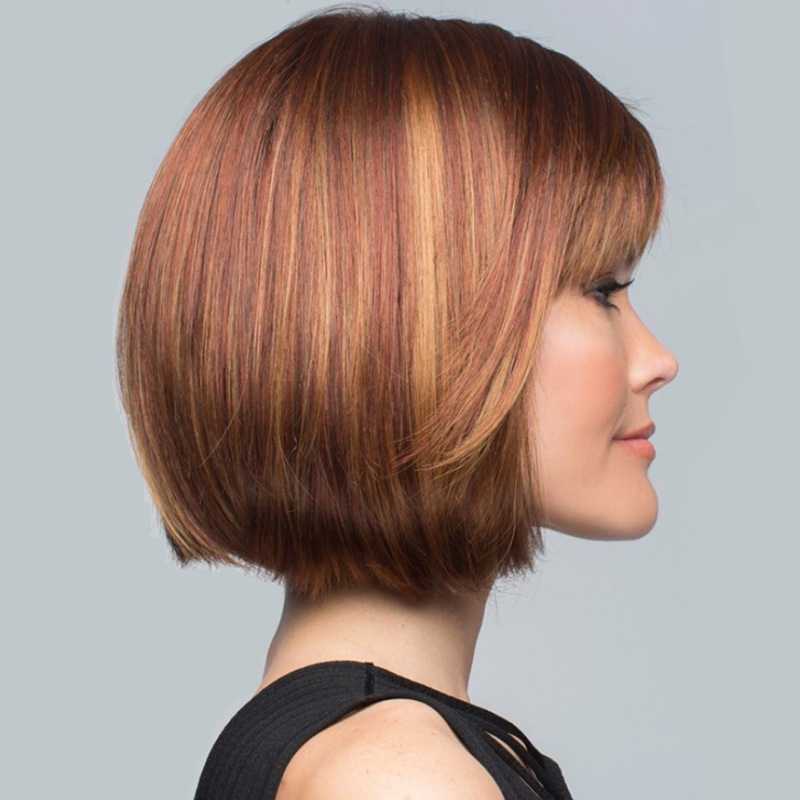 新款直销跨境外贸假发女短直发bobo头棕色欧美时尚短发化纤头套亚