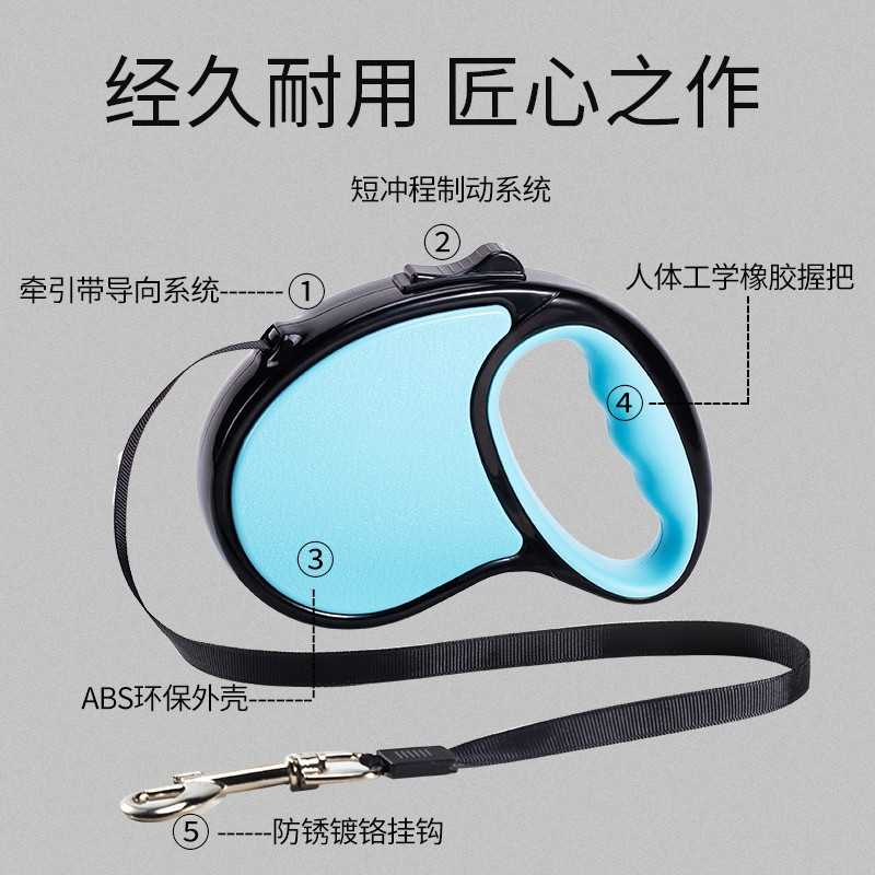 新款直销狗狗牵引绳自动伸缩遛狗绳狗链子中型小型犬泰迪博美柯基
