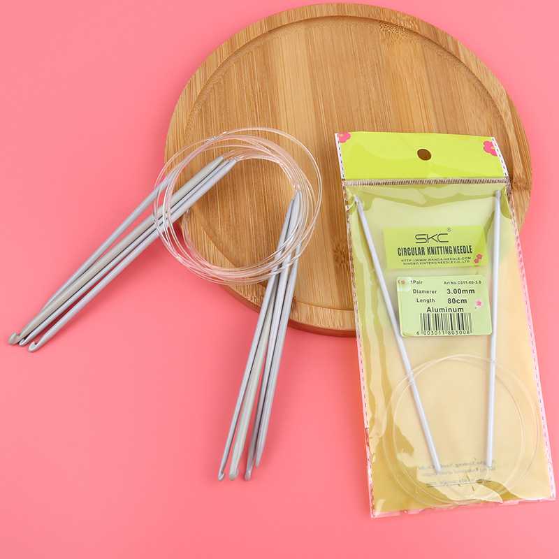 新款直销【SKC】铝环形钩针 铝环形针棒针毛线编织工具毛衣针40 6