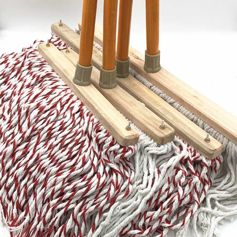 新款直销长木头拖把大号平板拖木杆棉线家用墩布工厂瓷砖木排棉纱