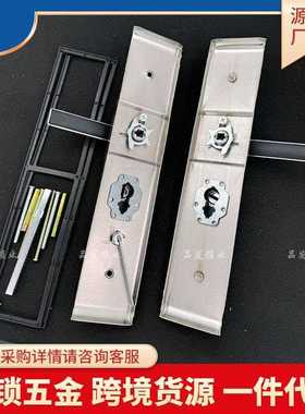 新款直销8013大驼背方款防盗门锁 铁面板 不锈钢把手 通用235mm一