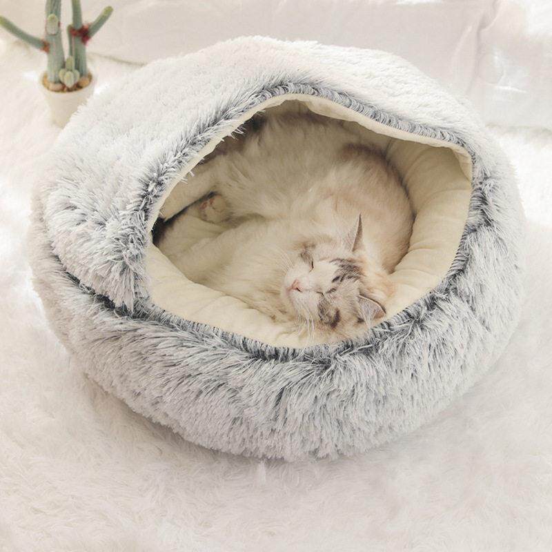 新款直销亚马逊宠物猫咪窝冬季保暖猫窝宠物猫床深睡半包围狗窝狗