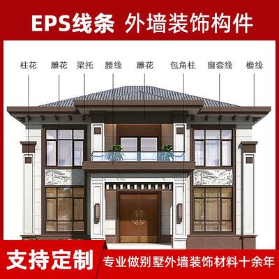 eps外墙装饰线条泡沫板窗套线成品檐线腰线欧式别墅外墙线条定制