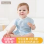 Quần áo trẻ em Mabelchild mùa thu mỏng phần cotton ngắn tay ngắn cho bé bộ đồ ngủ bé mùa thu - Áo liền quần bộ khủng long bé trai