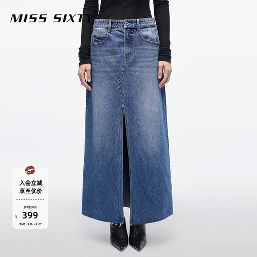 前后开衩设计 防晒牛仔料 复古做旧洗水