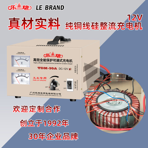 乐牌蓄电池纯铜叉车专用充电器