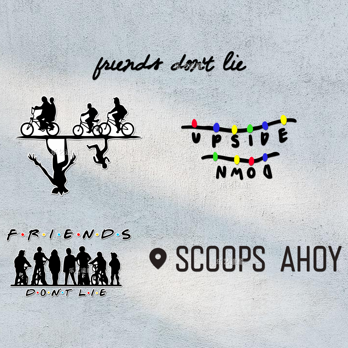 怪奇物语朋友不说谎舀一勺冰激凌文字车贴防水防晒平面汽车贴纸,汽车用品/电子/清洗/改装,汽车贴片/贴纸,淘宝优惠券,粉丝福利购,淘宝优惠卷