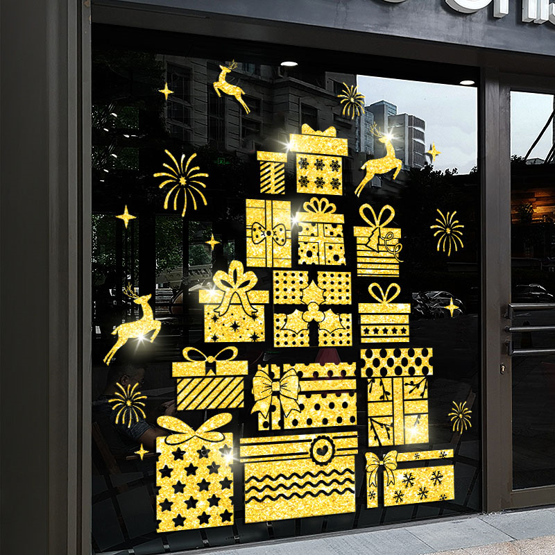 玻璃橱窗贴纸圣诞节装饰品